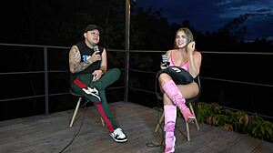 Interview went wild with Sara Blonde squirting hard in public. Couldn’t hold back!