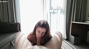 Sensual Morning Blowjob at Hotel Room for Perfect Vacation
