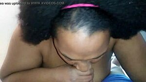 Ebony champion sucks monster cock deepthroat style