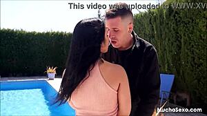 I fucked her doggystyle by the pool, so hot!