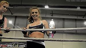 European Lesbian Babes in a FIERCE WRESTLING match!