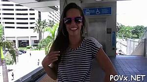 this cute teen slut got roughed up in a hardcore pov fuck session