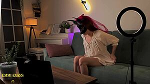 Webcam girl with big ass rides dragon dildo from secret admirer