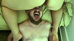 Premature creampie turns into messy cleanup after intense doggystyle