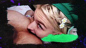 fiery redhead rides big cock in cowgirl, fingering and licking her big tits