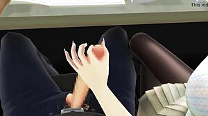 caught peeping in classroom by film13 mmd r18 hentai. curious student spies on busty teacher.