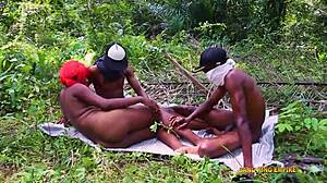 Yo, mature African slut with big tits getting stroked hard! 🔥