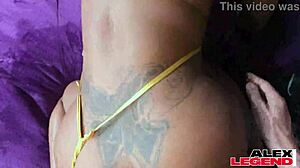 ebony babe cher adele gets wild fuck at pool party