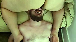 Premature creampie turns into messy cleanup after intense doggystyle