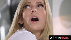 Candee Licious bends over for intense assfucking and foot licking deepthroat