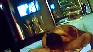 Ex-Wife Of Cousin Gives Blowjob And Eats Balls In Motel