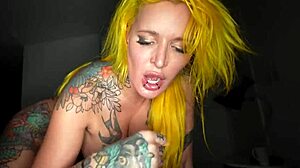 hey, watch this tatted slut take it deep in all holes