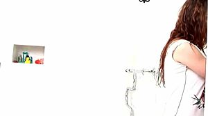 Natural lesbians get wet and wild together with dildos.