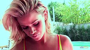 Emo girlfriend licks and fingers blonde's shaved wet pussy