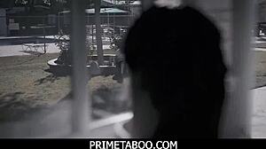 Yo, this nerdy teen just got slammed with double penetration in a wild threesome