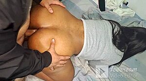 Morena screams as she feels my cock inside!