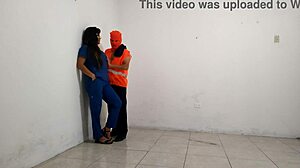 Flirty Nurse Teases Hospital Janitor for Fun