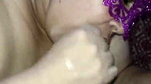 homemade humiliation with submissive big tits and cuckold 😈