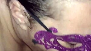 homemade humiliation with submissive big tits and cuckold 😈