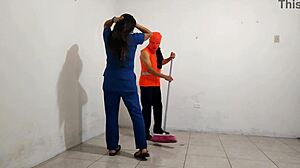 Flirty Nurse Teases Hospital Janitor for Fun