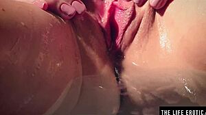 Dripping Wet Beauty Masturbates to Soapy Orgasms in the Bathtub