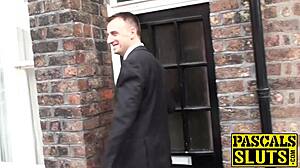 Oi, watch this voluptuous sub chick get spanked hard!