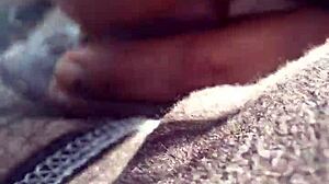 Latina with sexy body swallows cum in intense oral session