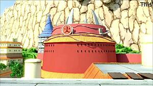 big tits woman giving handjob and blowjob to monster cock