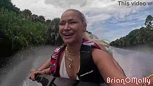 Harley King is fucking on a jet ski