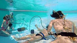 couple films eva sasalka and jason fucking underwater with tight asses