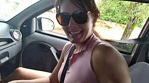 i'm drivin uber and my neighbor's wife paid for a delicious blowjob in the car