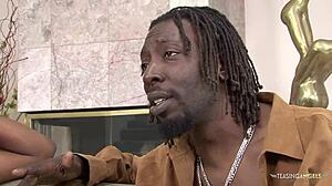 He Oiled Her Black Booty Before The Thick Creampie