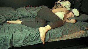 Sharing Bed with Stepsister While She Watches VR Porn