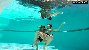 couple films eva sasalka and jason fucking underwater with tight asses