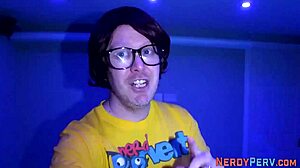 Busty babe tricked into sucking cock first time