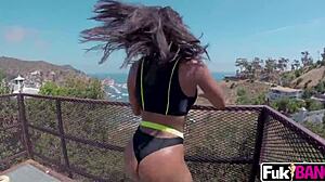 Luna Star fucks and gives sloppy blowjob on vacation with big tits and monster cock 😍