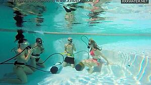 couple films eva sasalka and jason fucking underwater with tight asses