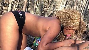 don whoe and nina rivera get wild outside in rough woods fun