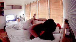 Pretty Asian Friend's Wife Bent Over for Hard Doggystyle Fuck