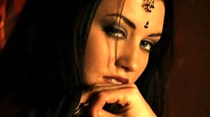 Beautiful Indian Woman Seduces with Dance and Striptease.