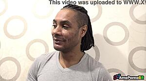 My wife couldn't believe why the step-nephew was a virgin, so she taught him with her small tits and monster cock