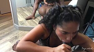 sloppy blowjob for my boyfriends big black cock in hotel room - amateur couple - nysdel 😘