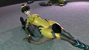 Tracer scissors Rusk and Joel in hardcore femdom