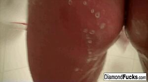 Diamond Intensely Masturbates In Steamy Shower