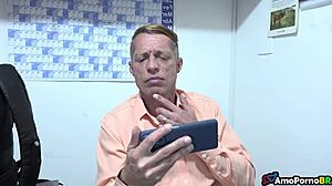 My wife couldn't believe why the step-nephew was a virgin, so she taught him with her small tits and monster cock