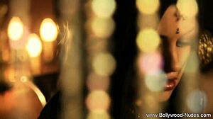 Beautiful Indian Woman Seduces with Dance and Striptease.