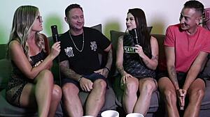 Wow, slut shows pussy after loving wild dp fetish action! She moans, sits, and craves oral.