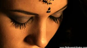 Beautiful Indian Woman Seduces with Dance and Striptease.