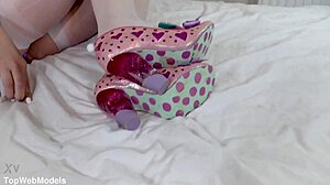 Cherry english with cute pigtails big tits blonde british girl sucks huge cock pov and swallows cum