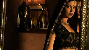 Beautiful Indian Woman Seduces with Dance and Striptease.